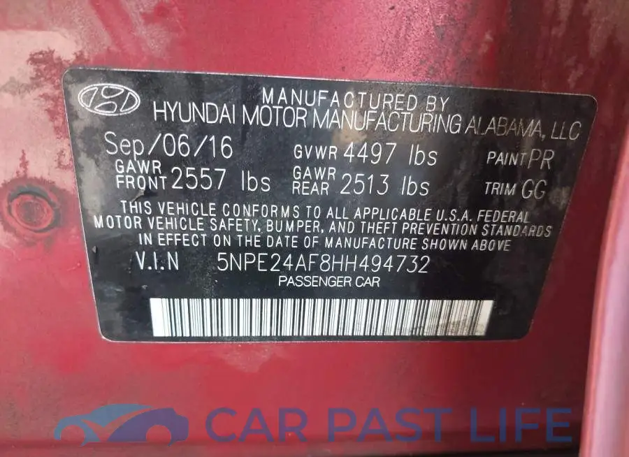 5NPE24AF8HH494732# 9