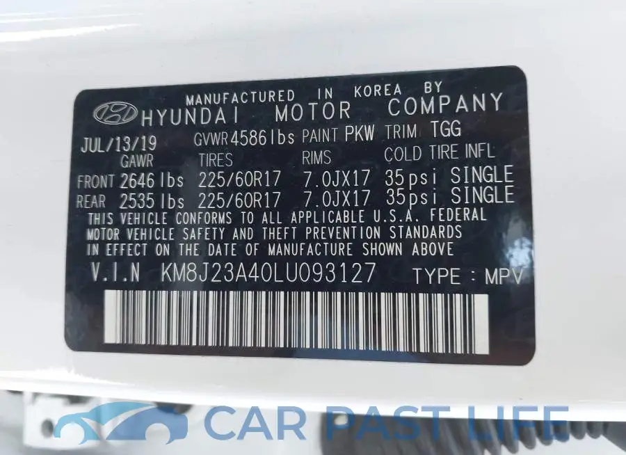 KM8J23A40LU093127# 9