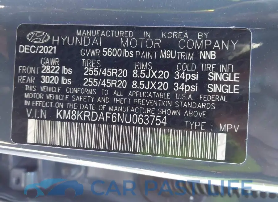 KM8KRDAF6NU063754# 9