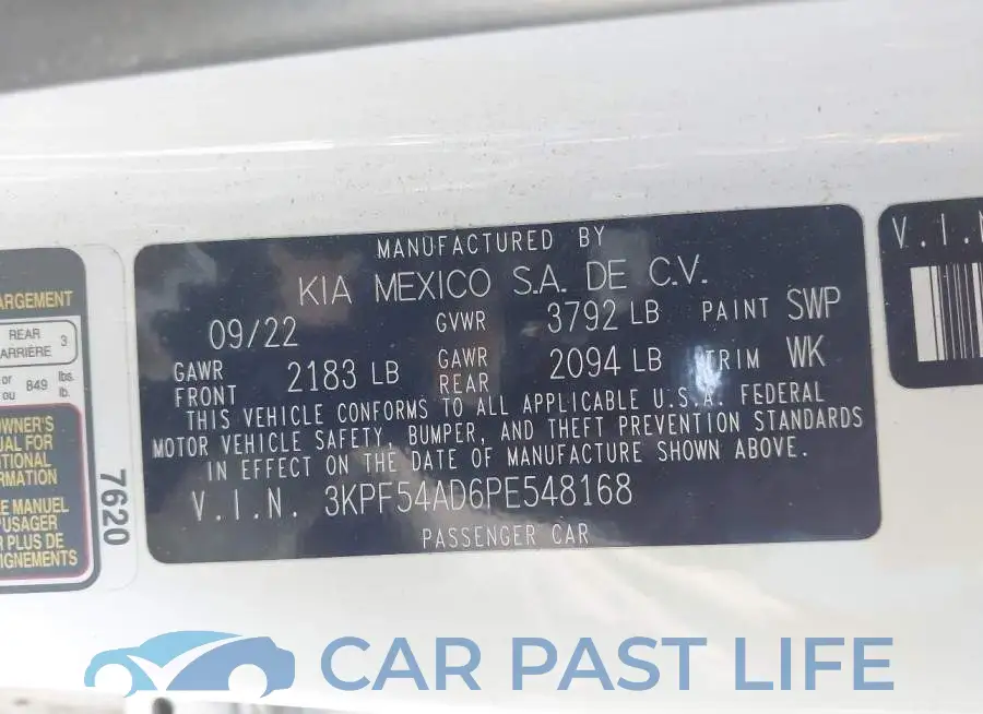 3KPF54AD6PE548168# 9