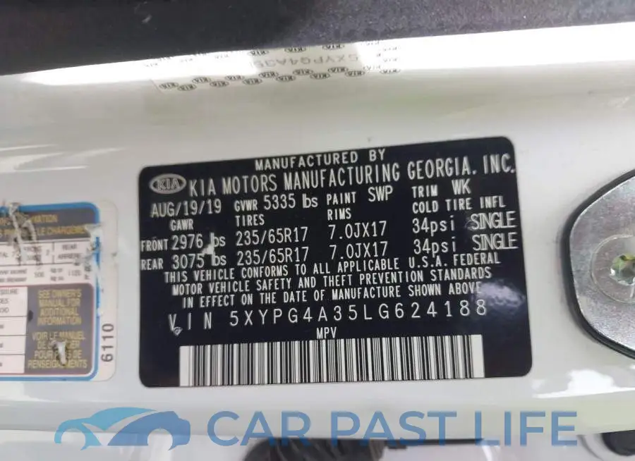 5XYPG4A35LG624188# 9