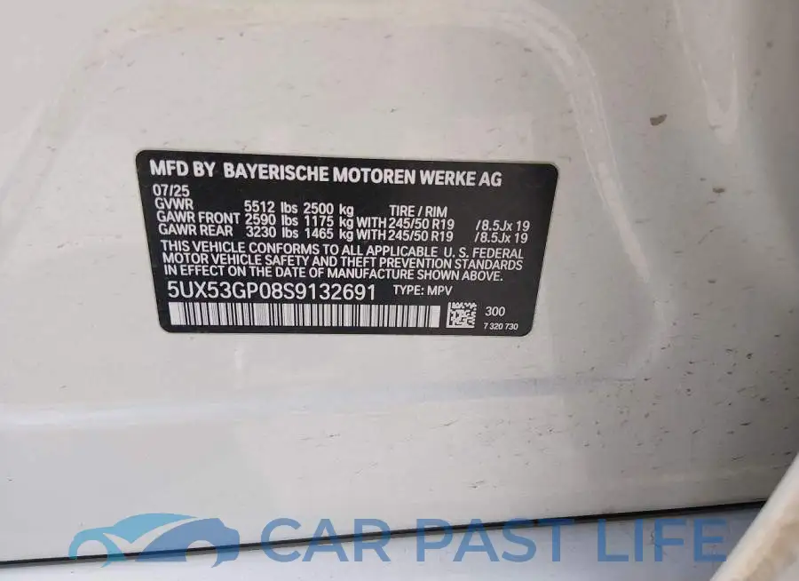 5UX53GP08S9132691# 9