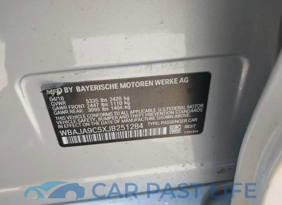 WBAJA9C5XJB251284# 9