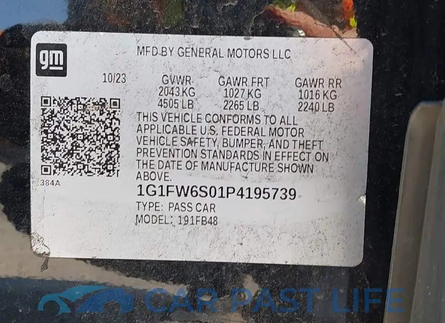 1G1FW6S01P4195739# 9