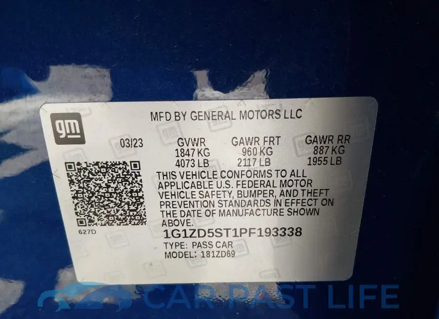 1G1ZD5ST1PF193338# 9