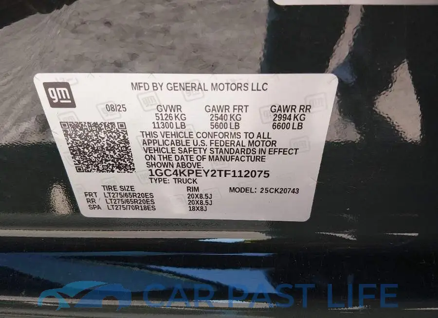 1GC4KPEY2TF112075# 8