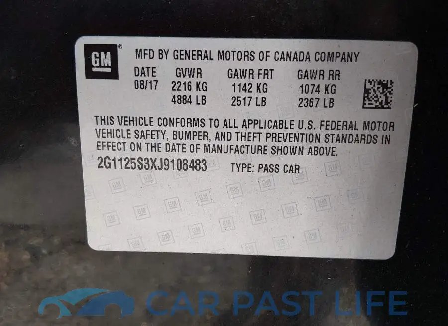 2G1125S3XJ9108483# 9