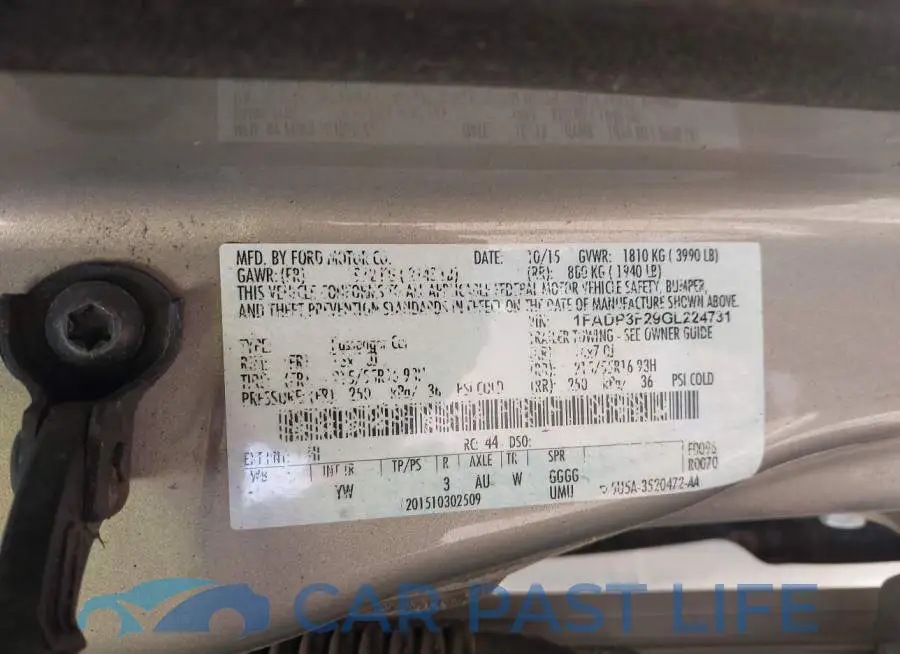 1FADP3F29GL224731# 9
