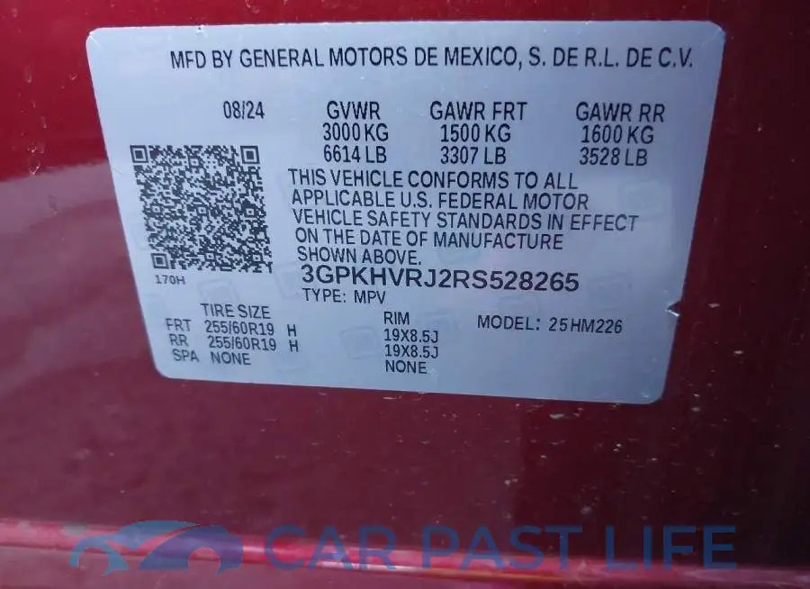 3GPKHVRJ2RS528265# 9