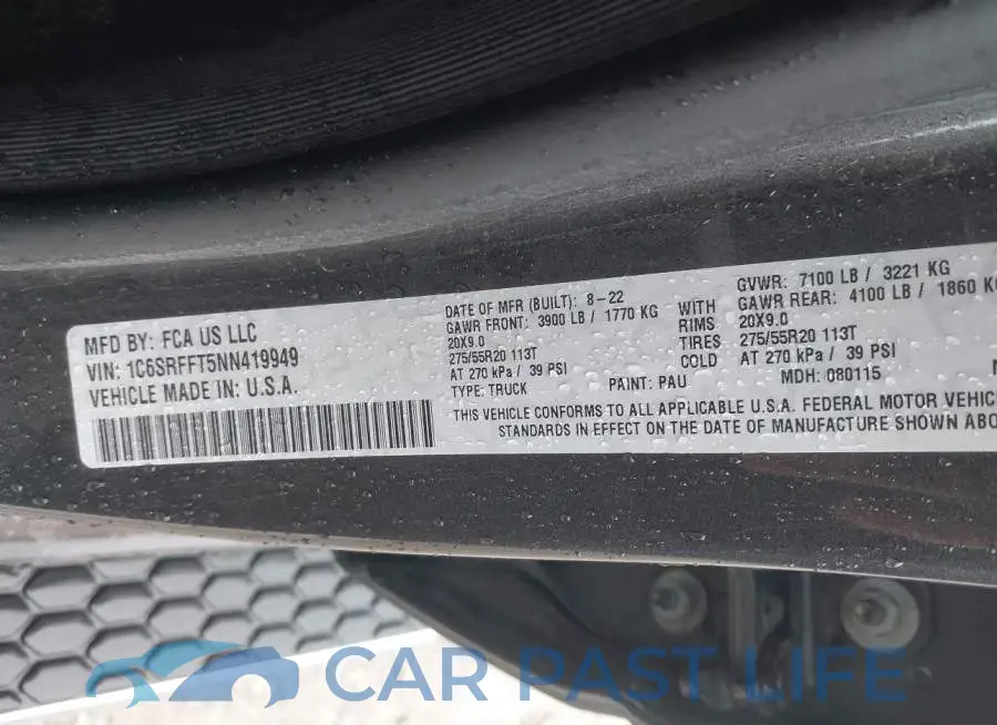 1C6SRFFT5NN419949# 9