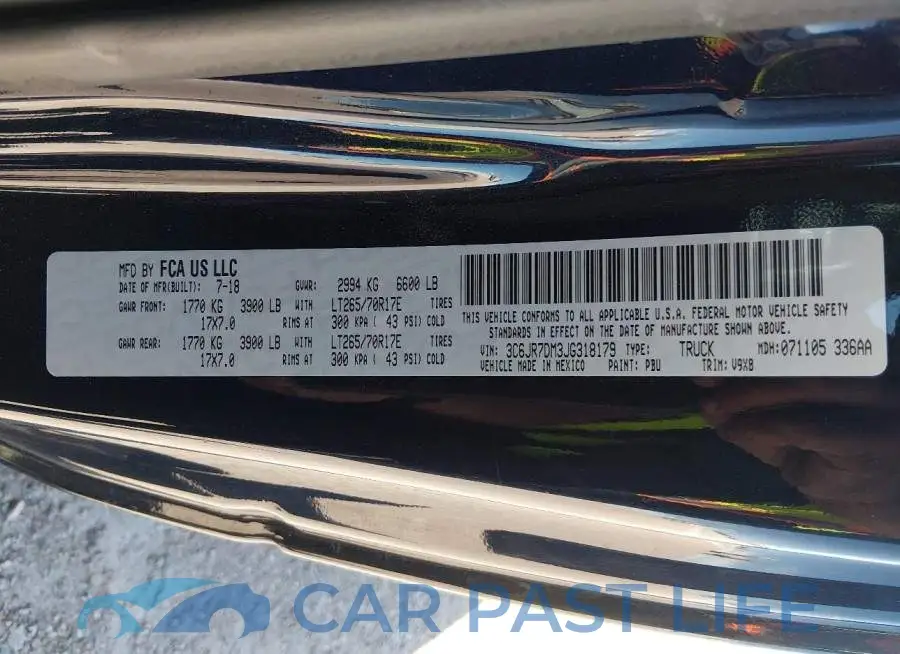 3C6JR7DM3JG318179# 9