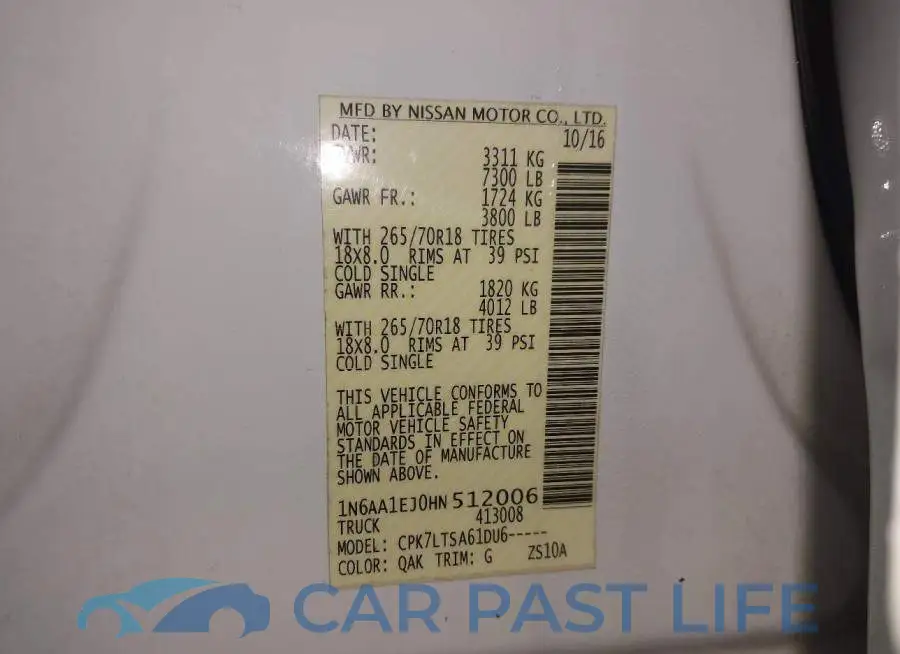 1N6AA1EJ0HN512006# 9