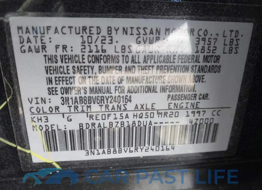 3N1AB8BV6RY240164# 9