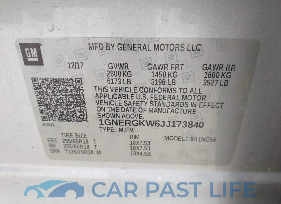 1GNERGKW6JJ173840# 9