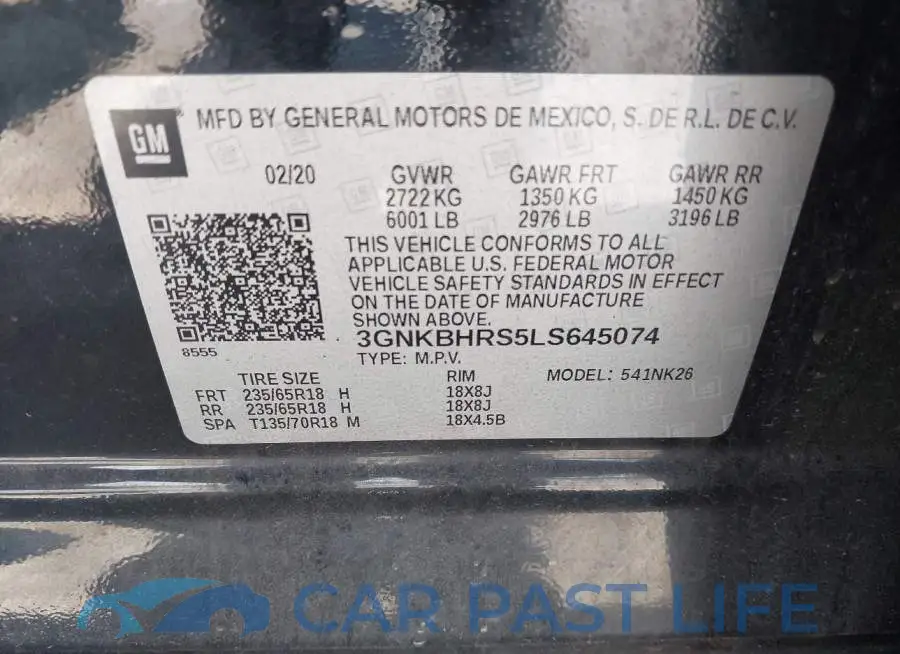 3GNKBHRS5LS645074# 9