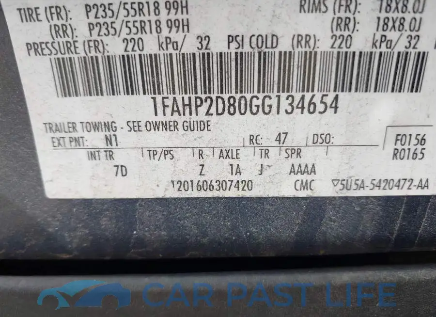 1FAHP2D80GG134654# 9