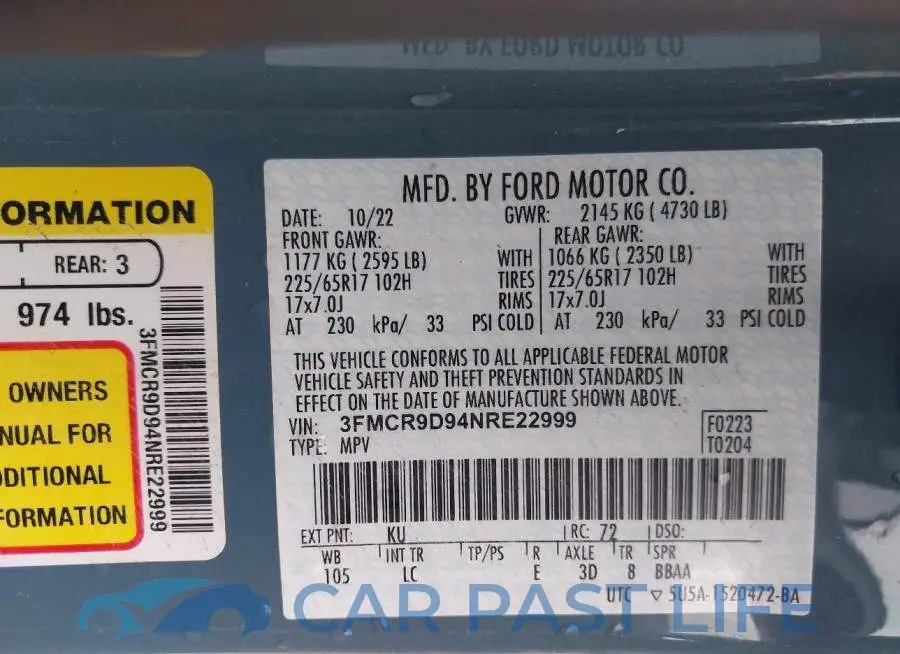 3FMCR9D94NRE22999# 9