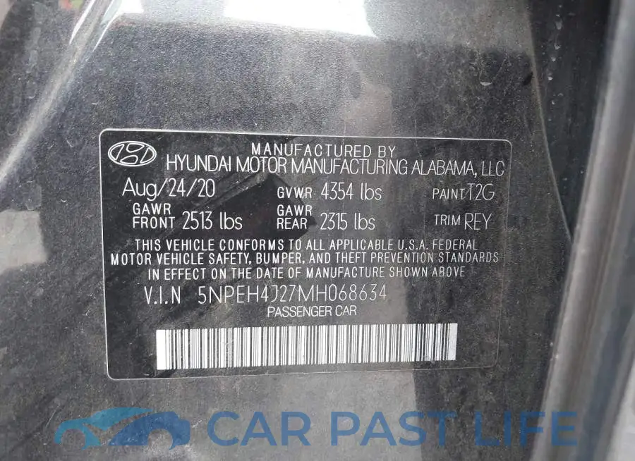 5NPEH4J27MH068634# 9