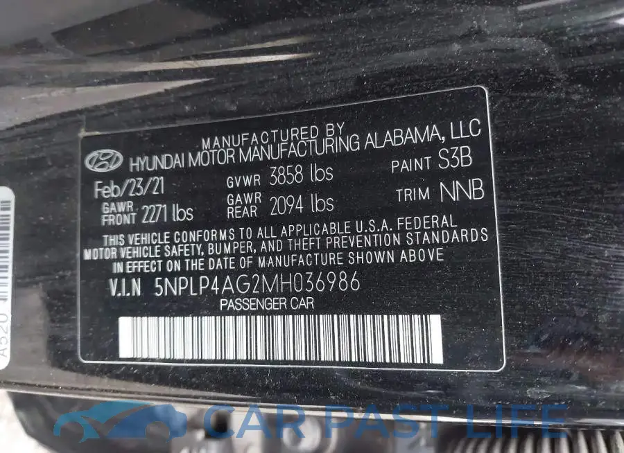 5NPLP4AG2MH036986# 9