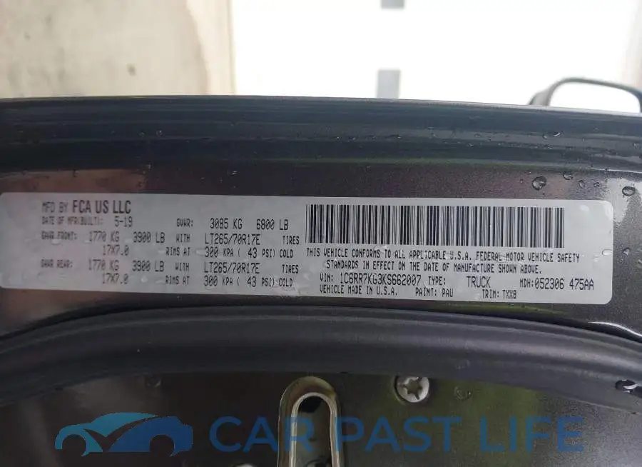 1C6RR7KG3KS662007# 9