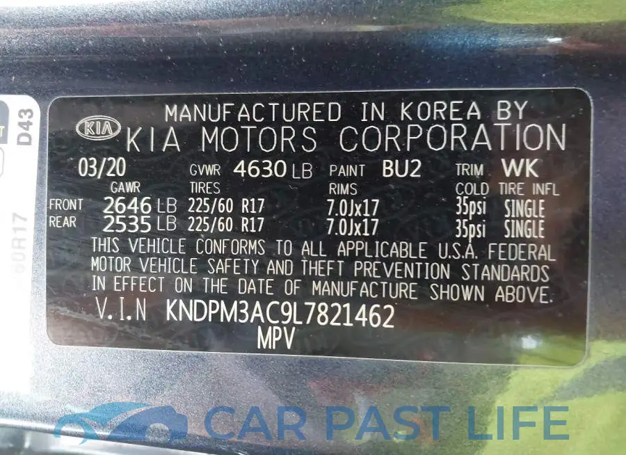 KNDPM3AC9L7821462# 9