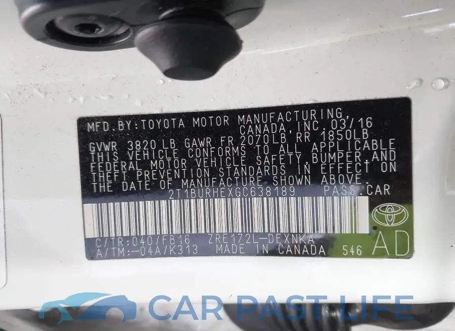 2T1BURHEXGC638189# 9