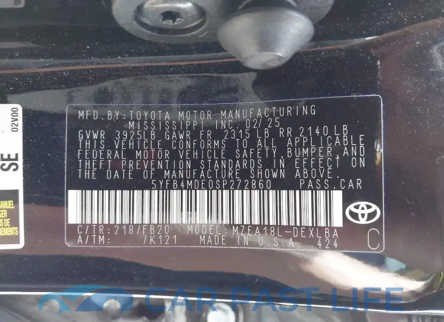 5YFB4MDE0SP272860# 9