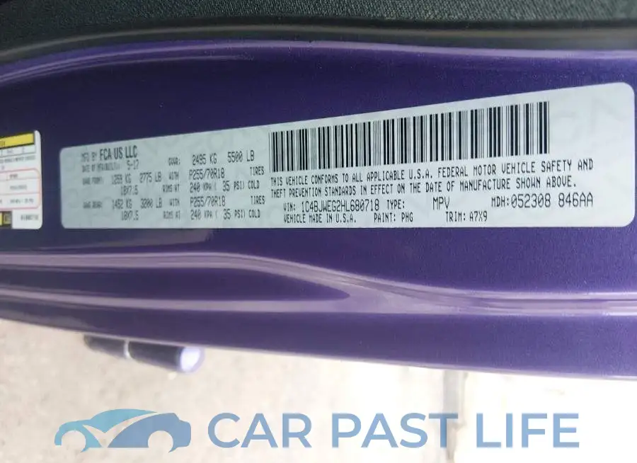 1C4BJWEG2HL680718# 9