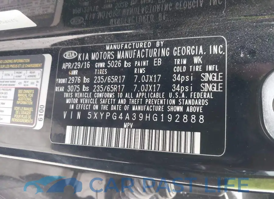 5XYPG4A39HG192888# 9