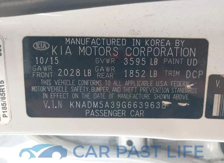 KNADM5A39G6639638# 9