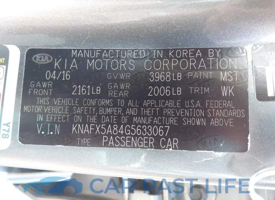 KNAFX5A84G5633067# 9
