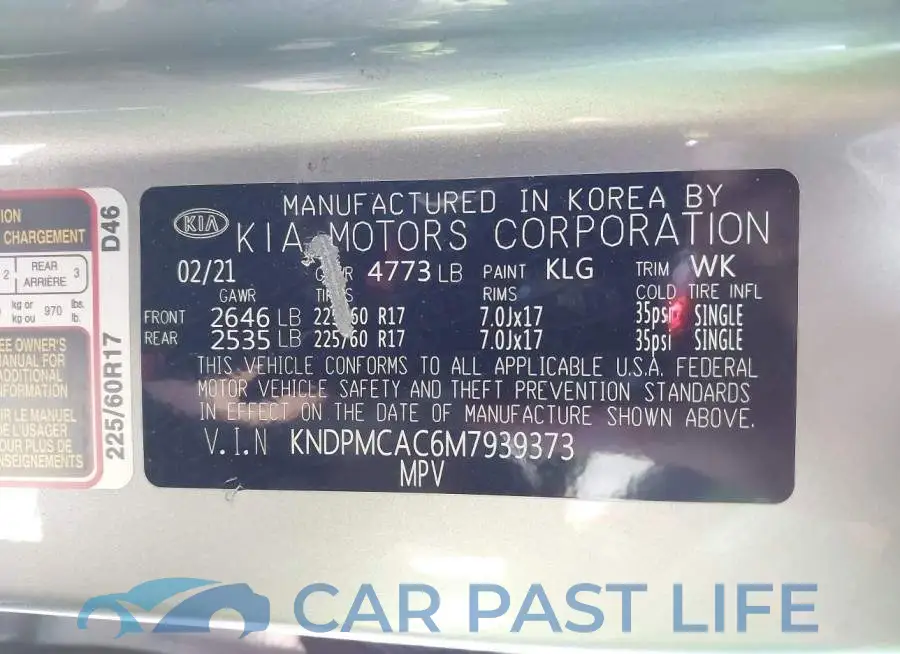KNDPMCAC6M7939373# 9