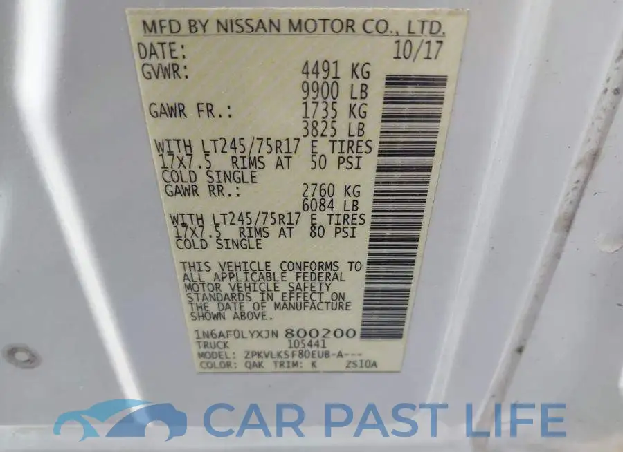 1N6AF0LYXJN800200# 9