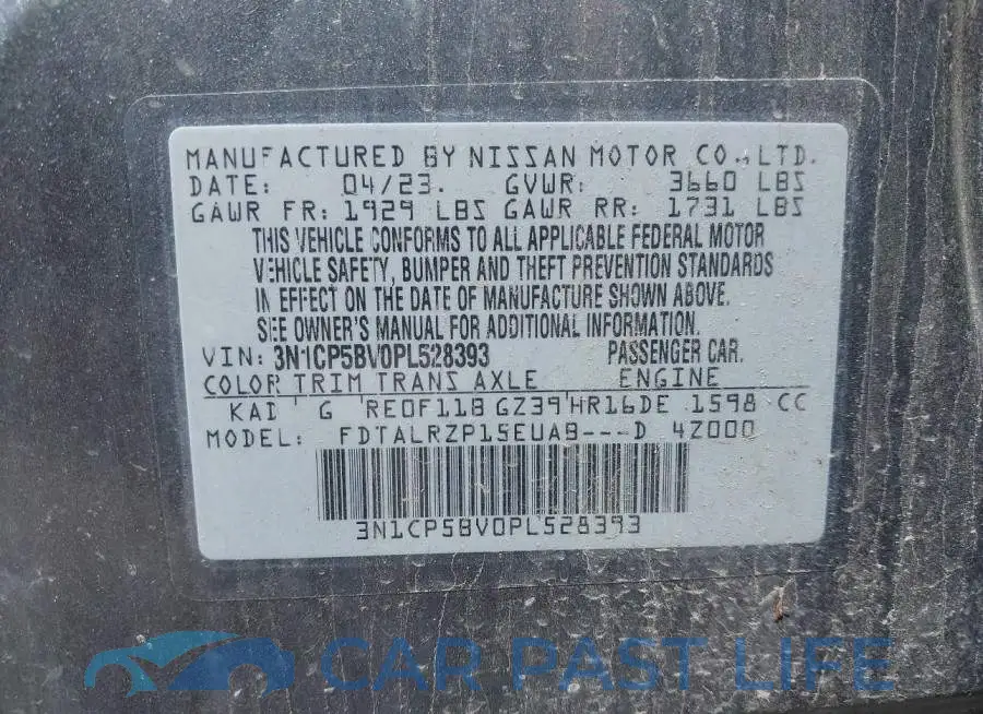 3N1CP5BV0PL528393# 9