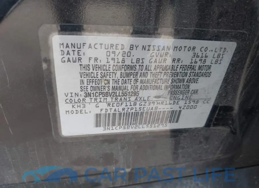 3N1CP5BV2LL551295# 9