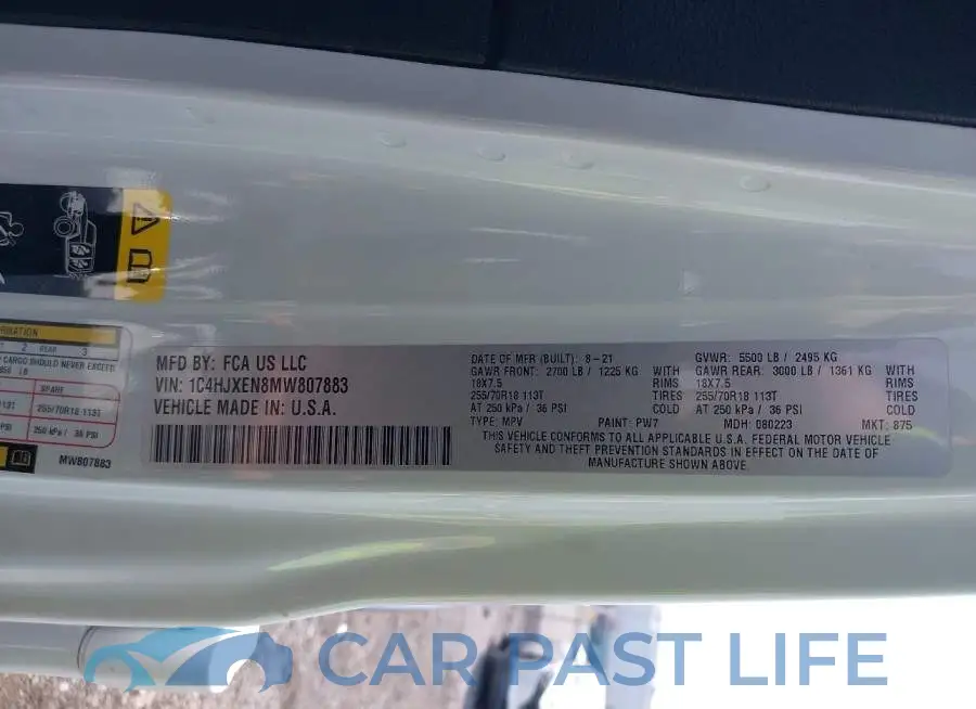 1C4HJXEN8MW807883# 9