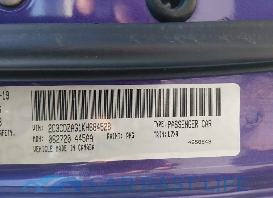 2C3CDZAG1KH684528# 9