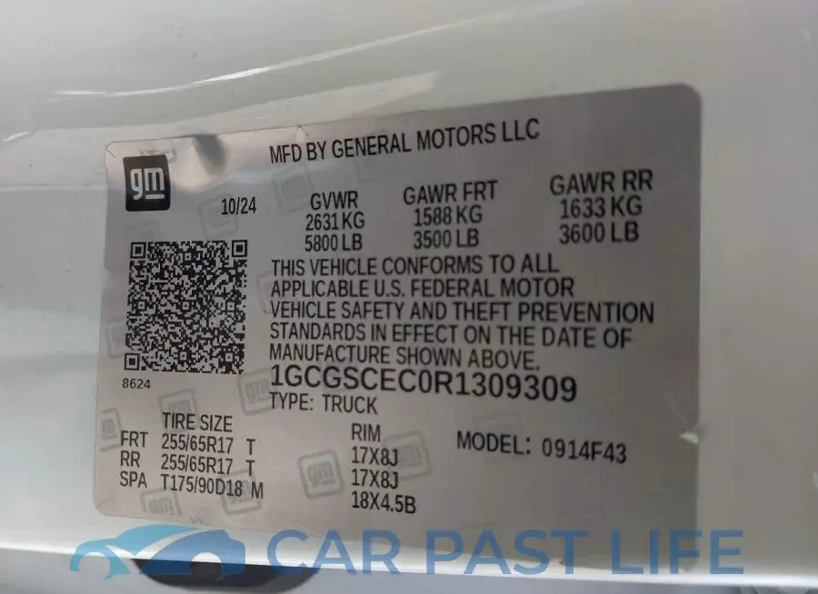 1GCGSCEC0R1309309# 9