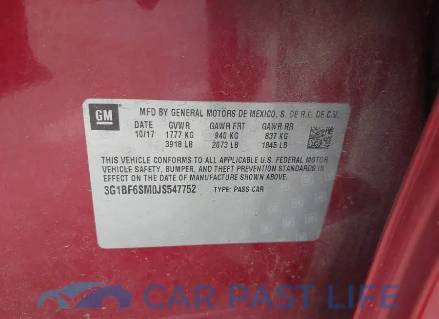 3G1BF6SM0JS547752# 9