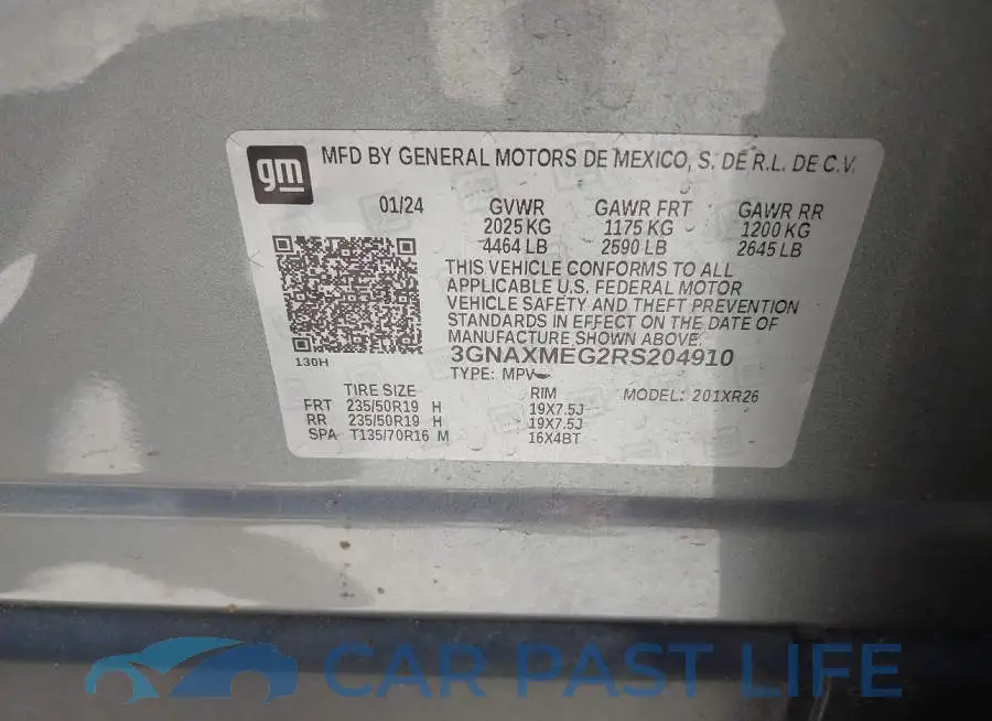 3GNAXMEG2RS204910# 9
