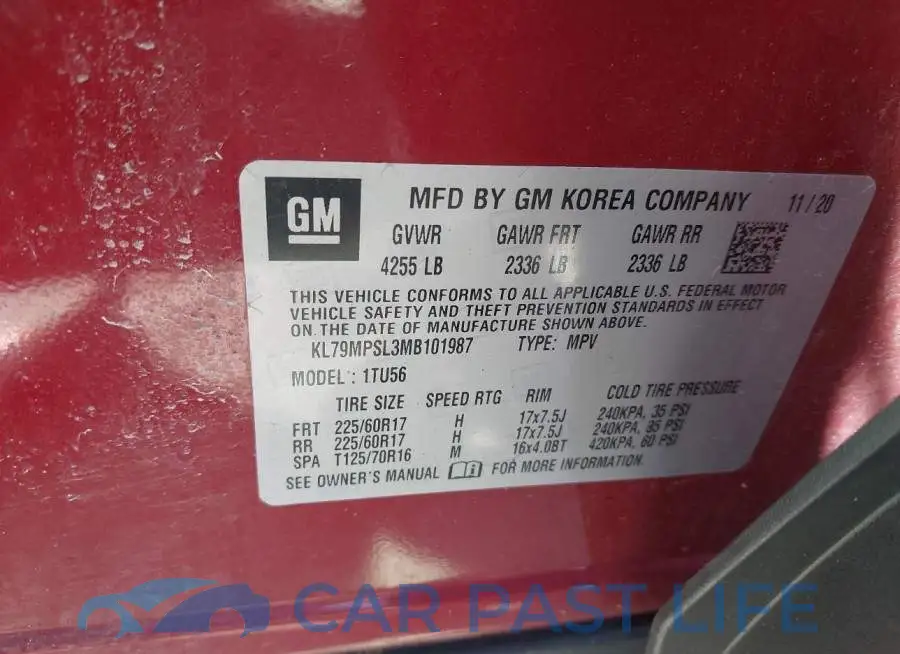 KL79MPSL3MB101987# 9