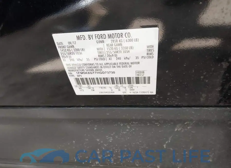 1FM5K8GT7HGD73730# 9