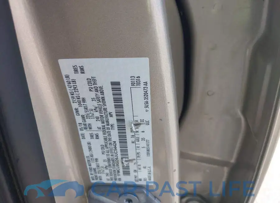 1FMCU9GD9JUC54424# 9