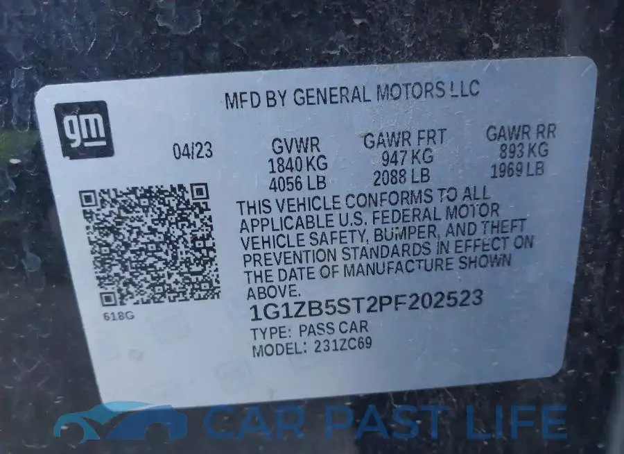 1G1ZB5ST2PF202523# 9