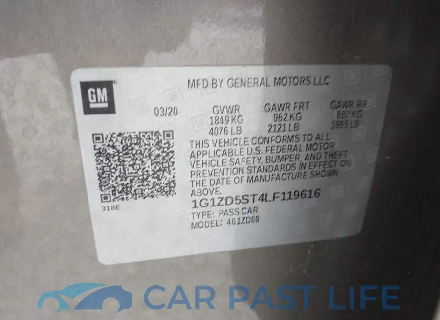 1G1ZD5ST4LF119616# 9