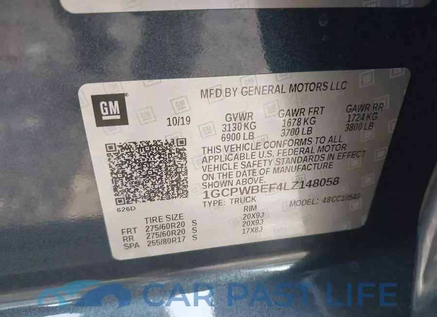 1GCPWBEF4LZ148058# 9