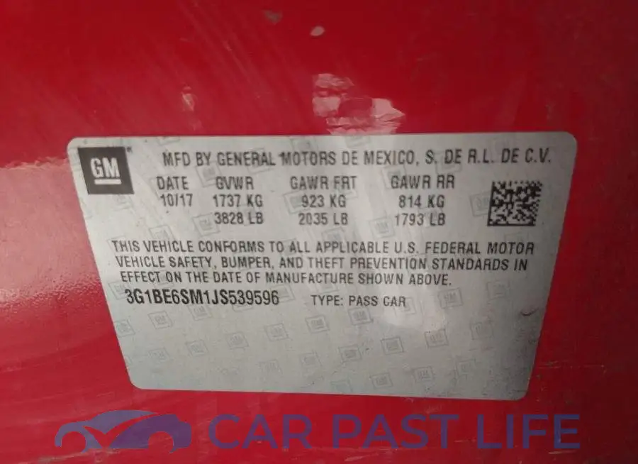 3G1BE6SM1JS539596# 9