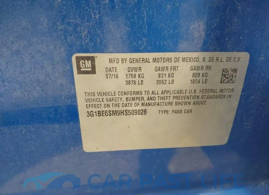 3G1BE6SM9HS509028# 9