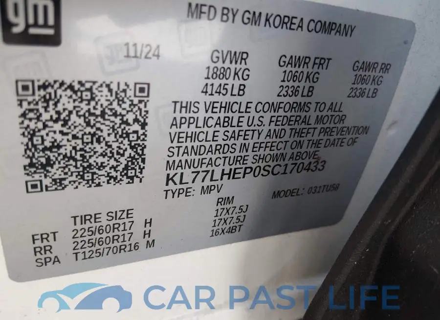 KL77LHEP0SC170433# 9