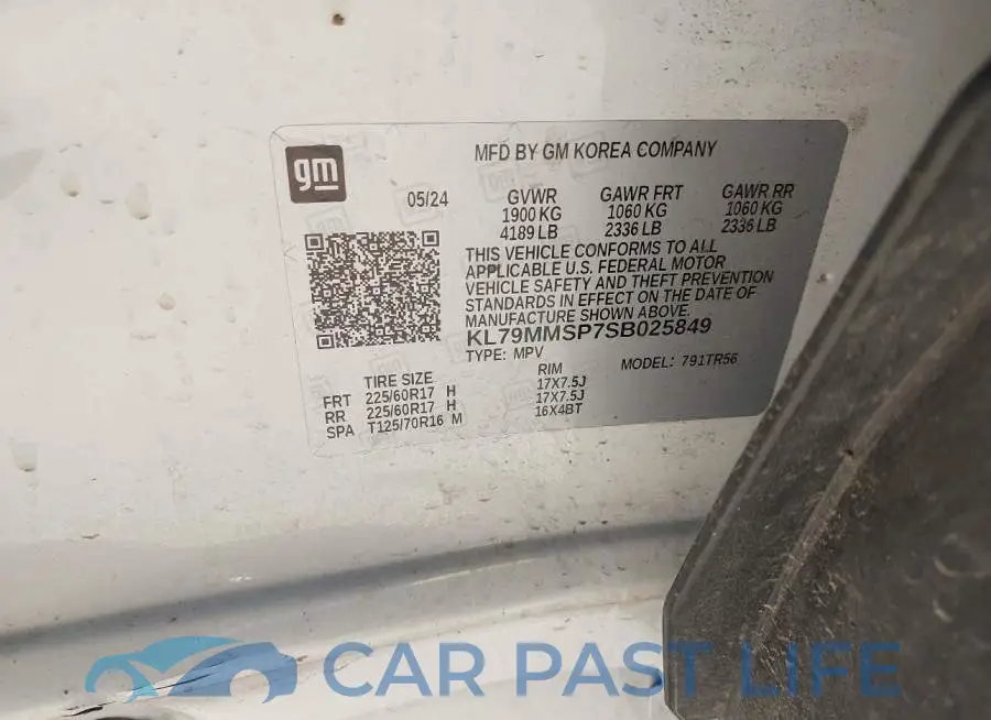 KL79MMSP7SB025849# 9